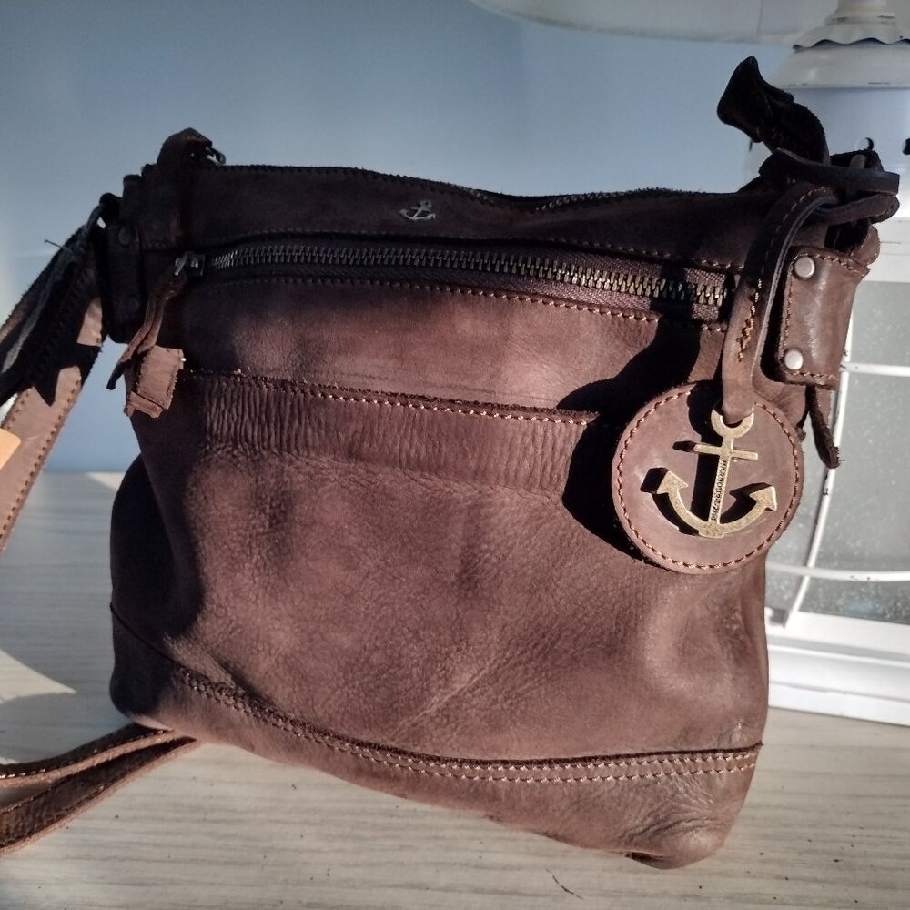 Harbour 2nd Leather Crossbody Purse Bag, Brown